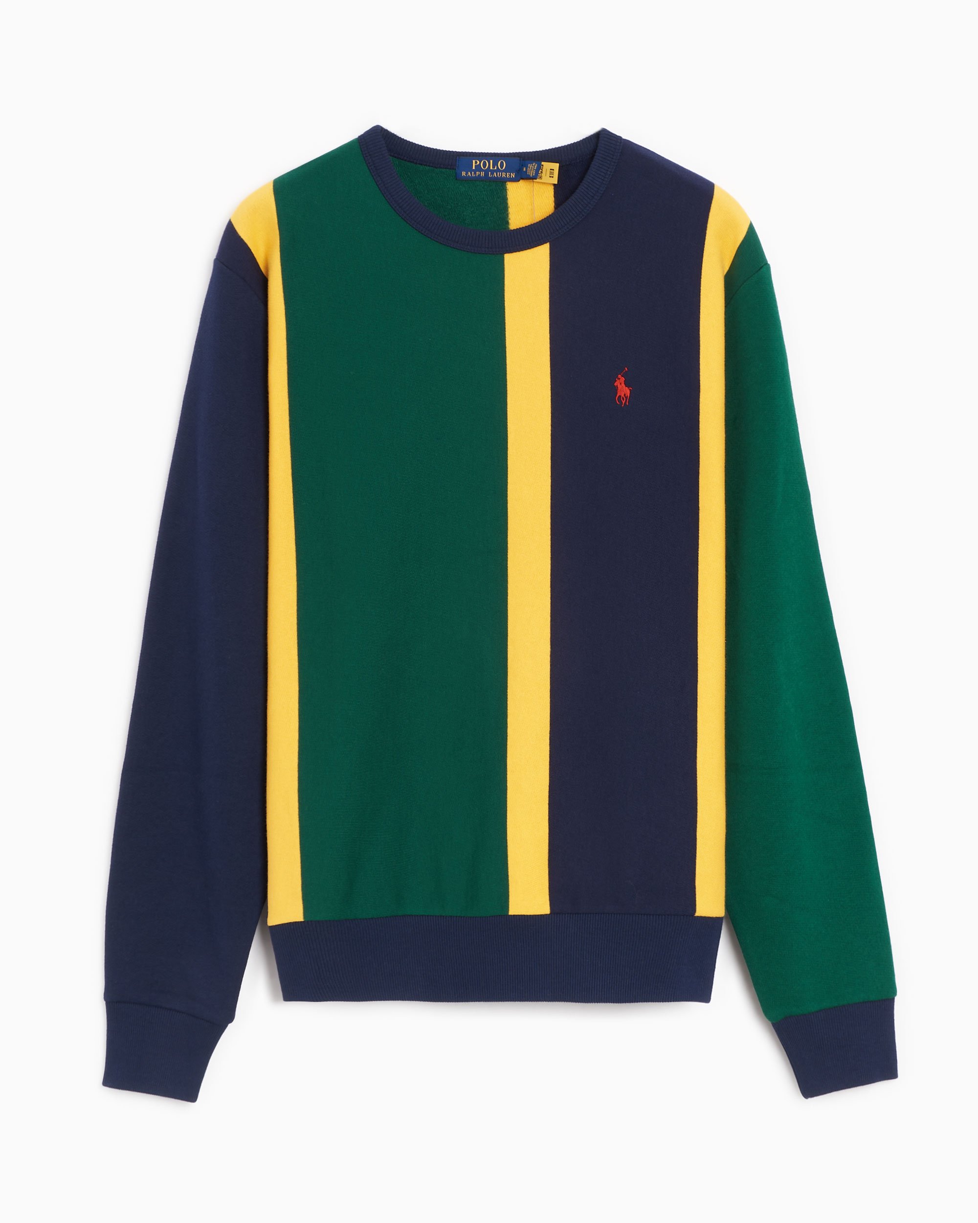 slap af Pinpoint Udgående Polo Ralph Lauren Embroidered Logo Men's Striped Fleece Sweatshirt Multi  710870137001| Buy Online at FOOTDISTRICT