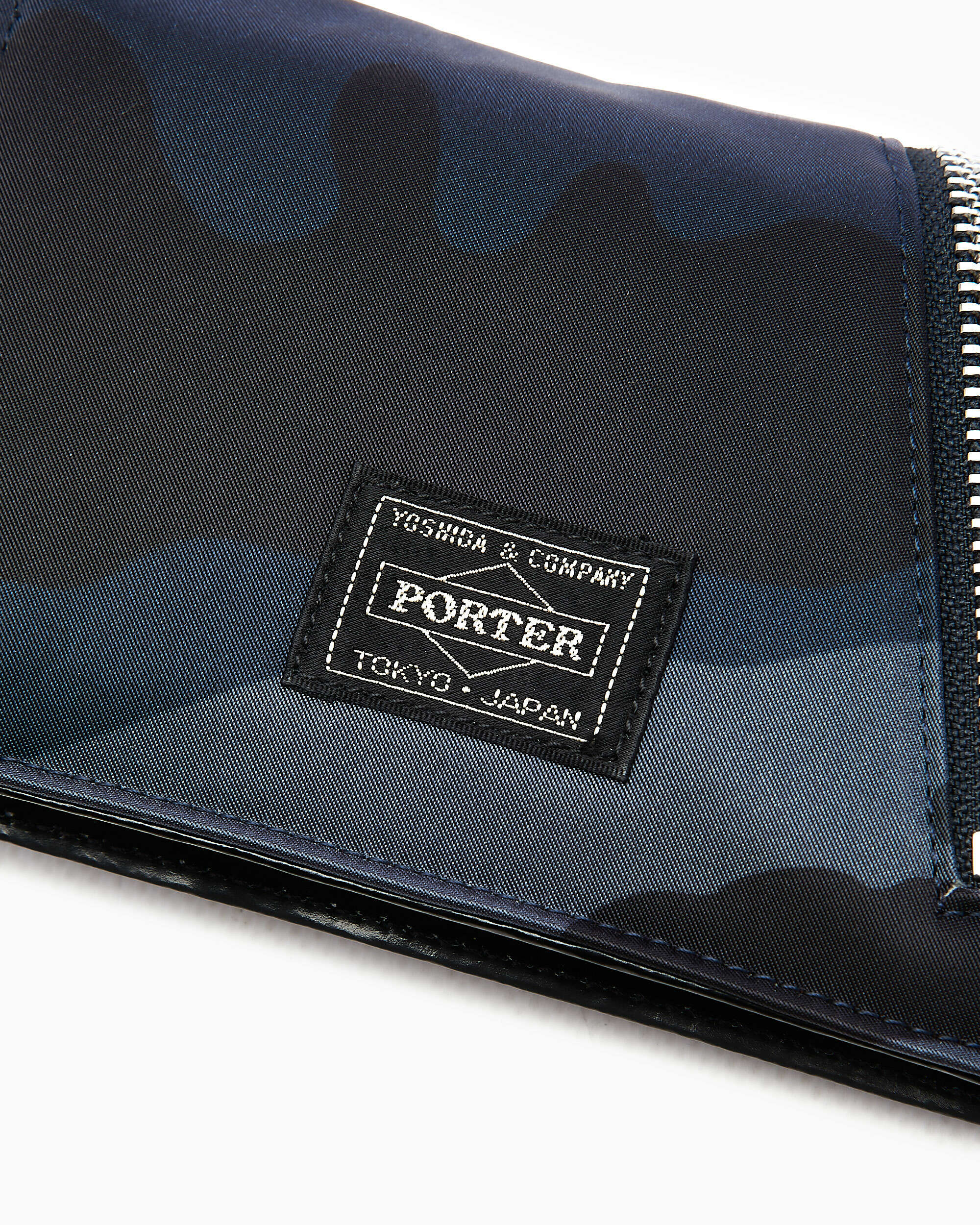 Porter-Yoshida & Co. Bill Woodland Camo Unisex Wallet Blue 384