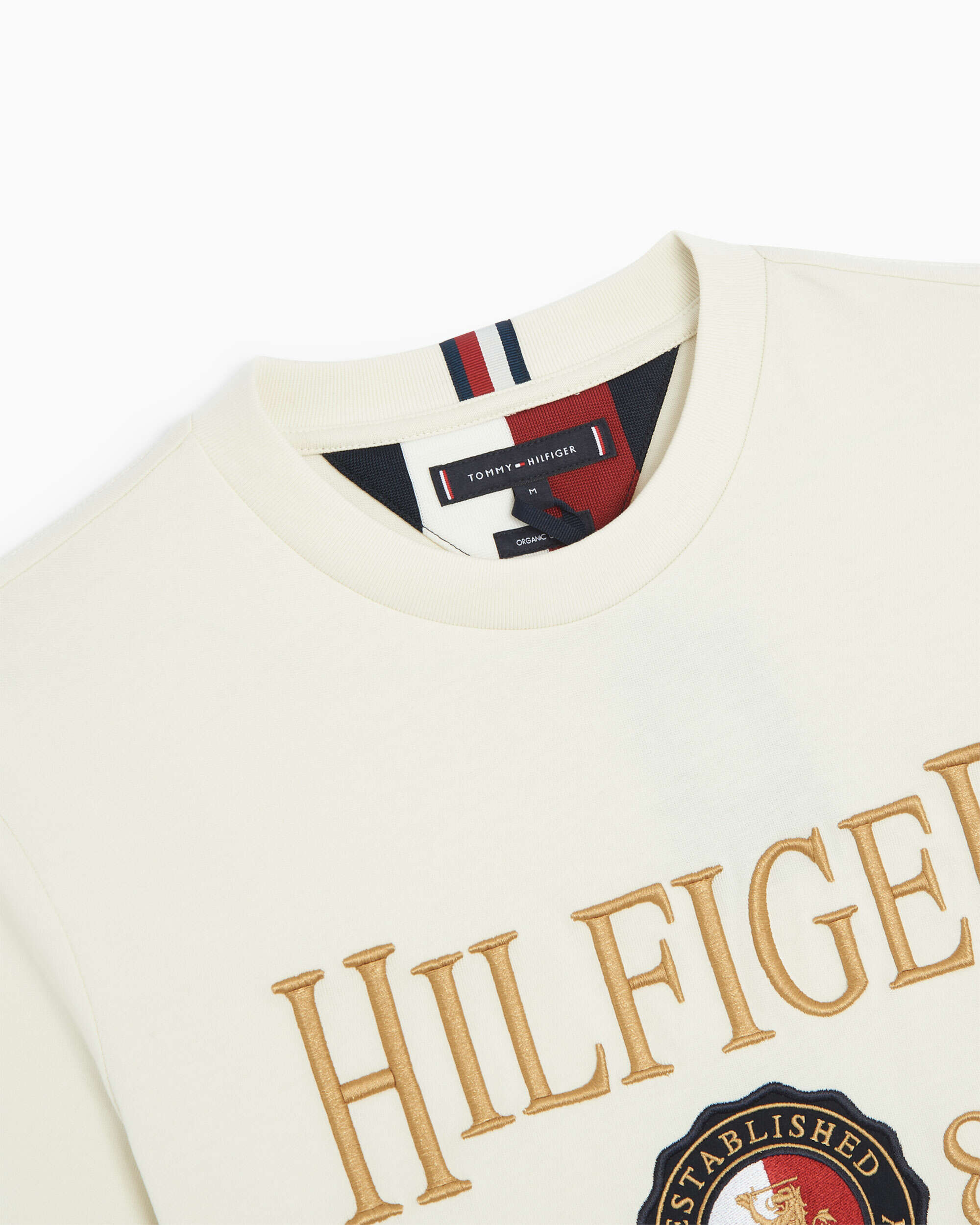 Tommy Hilfiger Icons Crest Men's T-Shirt Beige MW0MW22130-YBI| Buy ...