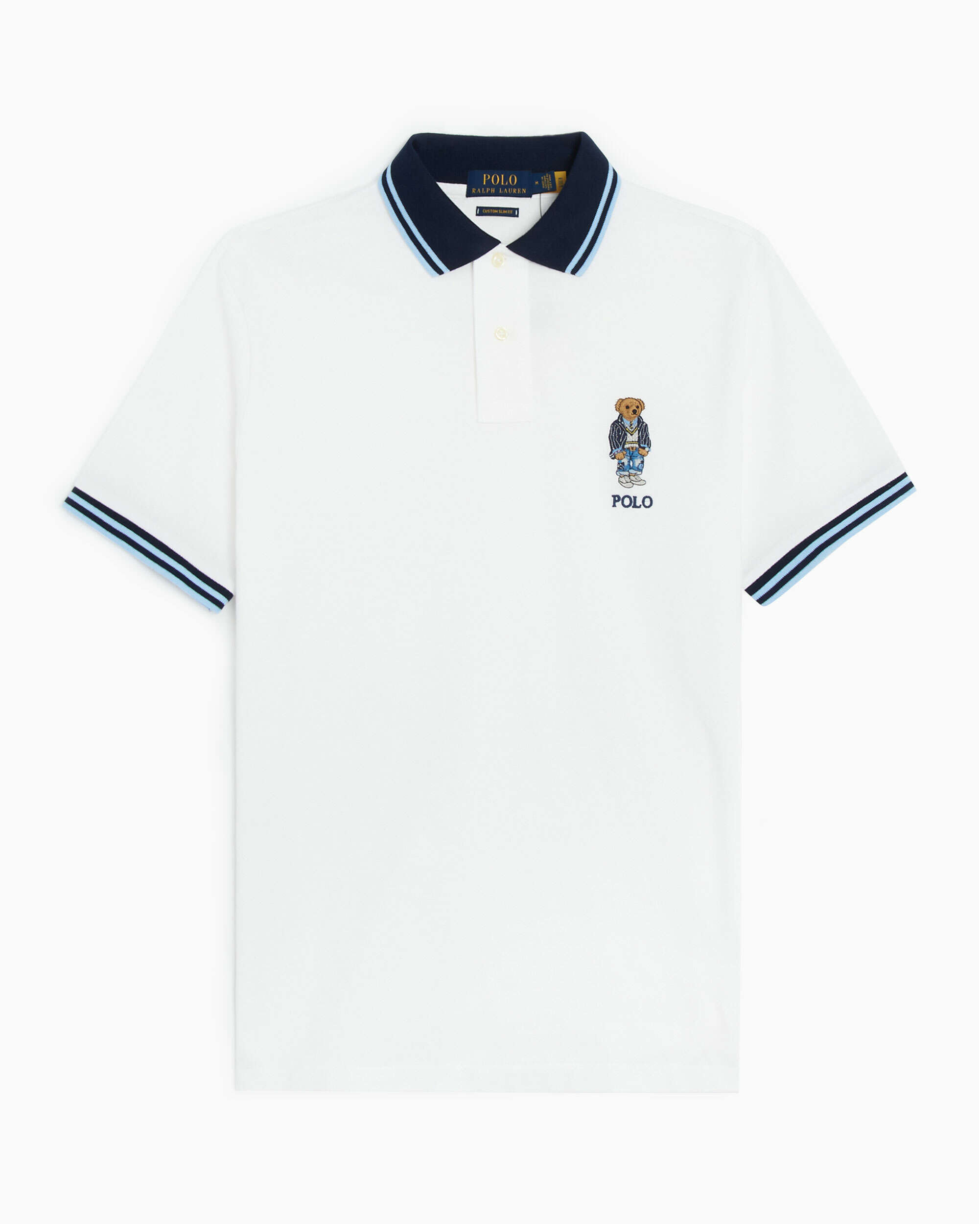 Polo Ralph Lauren Teddy Logo Men's Short Sleeve Polo White 710863211001