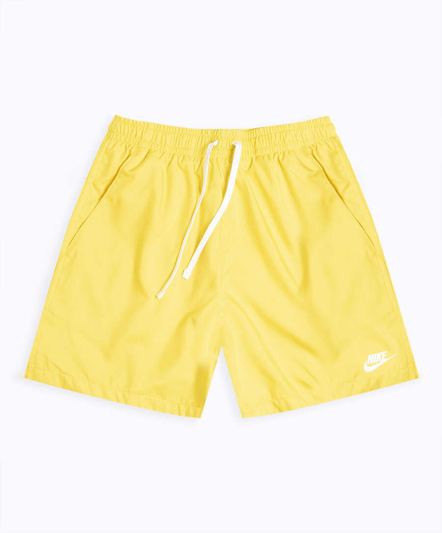 nike woven yellow shorts