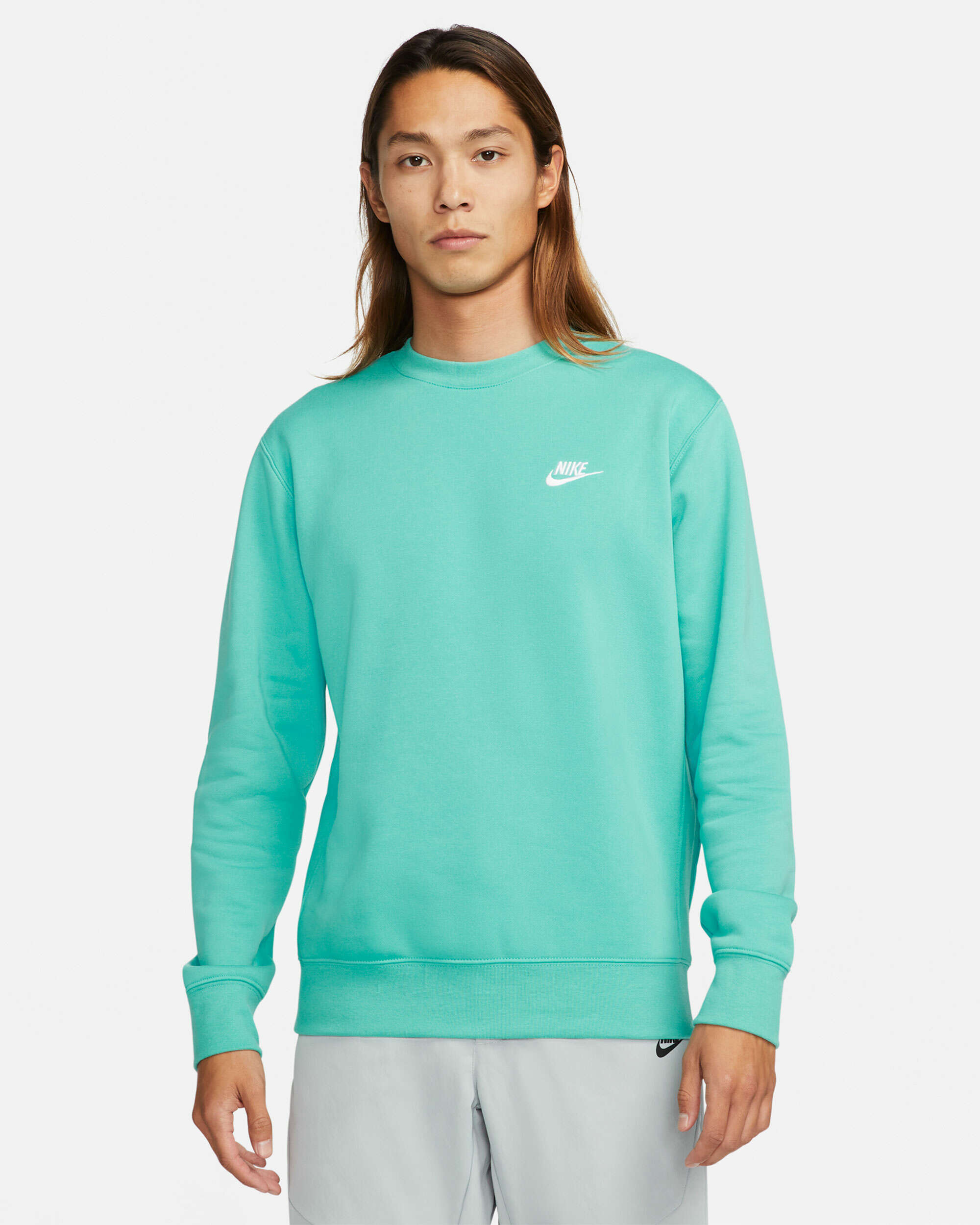Nike Sportswear Club Men's Fleece Sweatshirt Turquoise BV2662-392| Buy ...