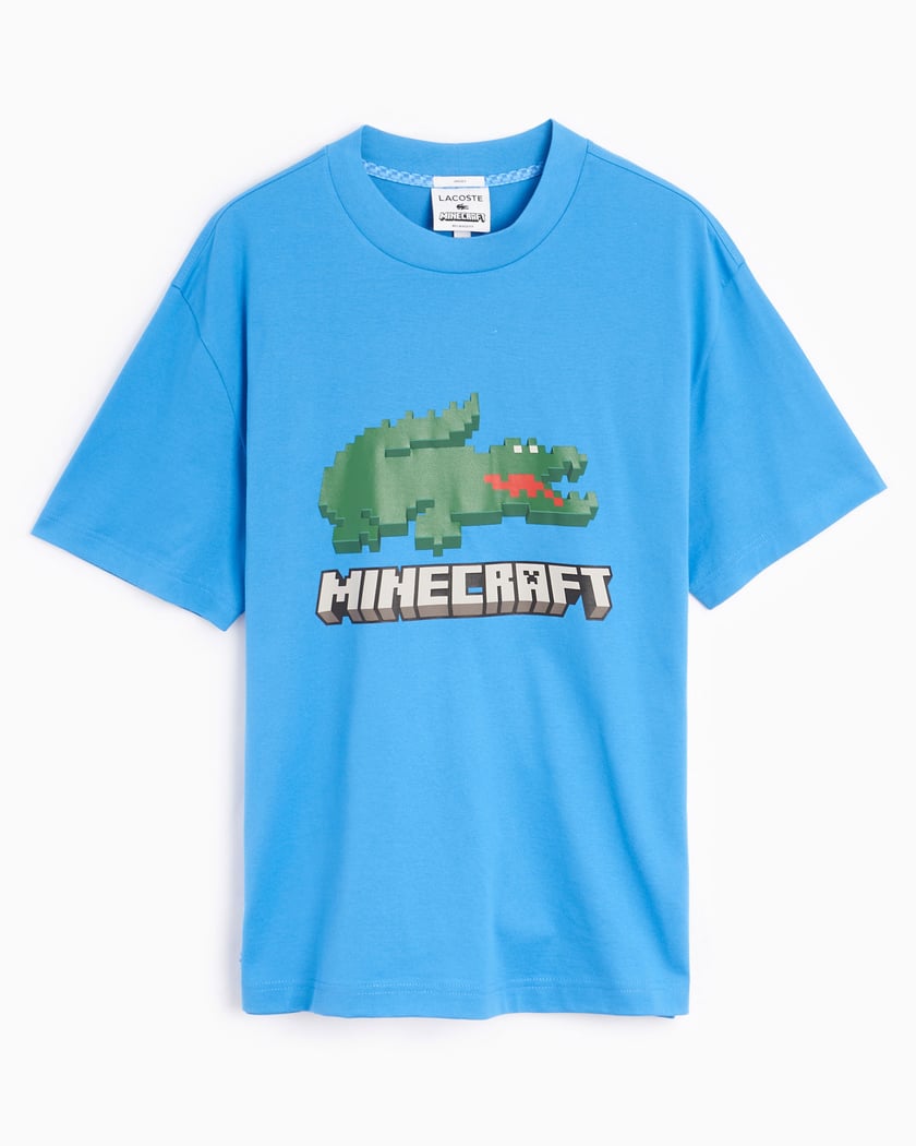 College in spite of pianist Lacoste x Minecraft Men's T-Shirt Blue TH5038-00-L99| Buy Online at  FOOTDISTRICT