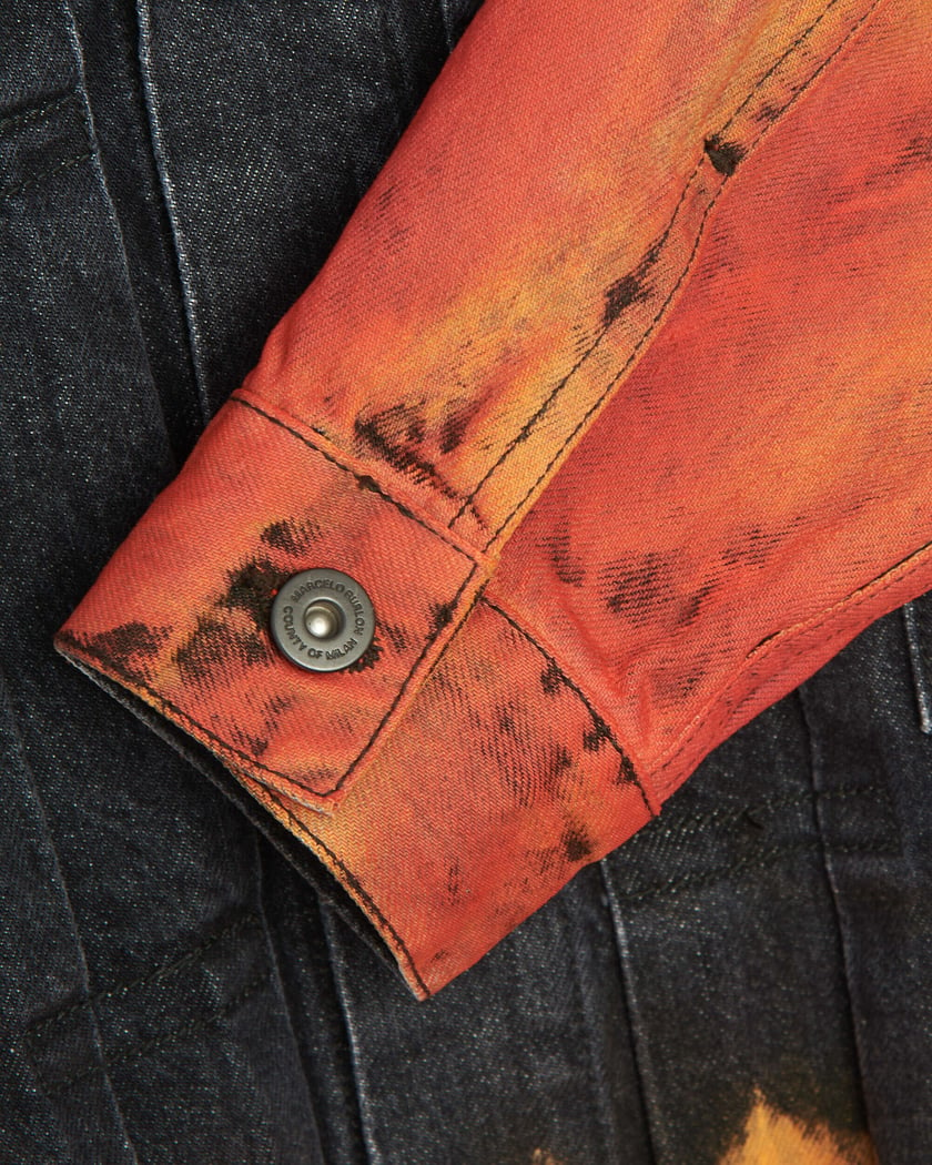 Burlon Flame Dnm Men's Jacket Multi CMYE027S21DEN0011025| Buy Online at FOOTDISTRICT