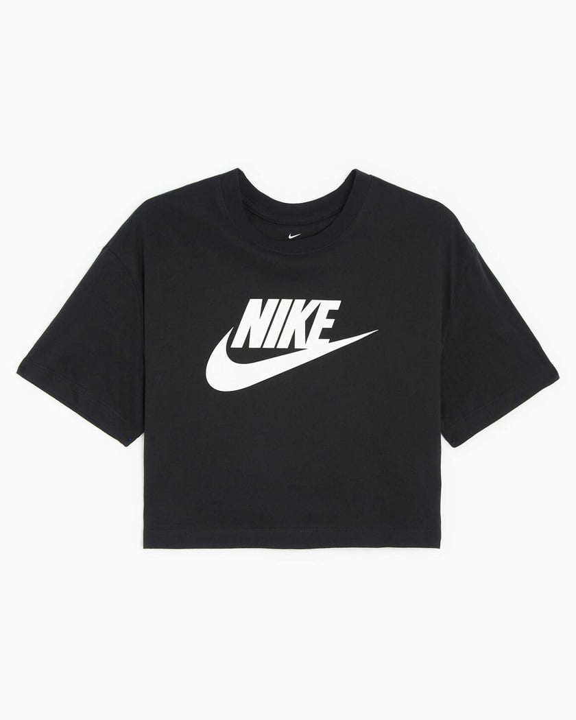 Develop graduate School Chairman Nike Sportswear Essential Women's Cropped T-Shirt Black BV6175-010| Buy  Online at FOOTDISTRICT