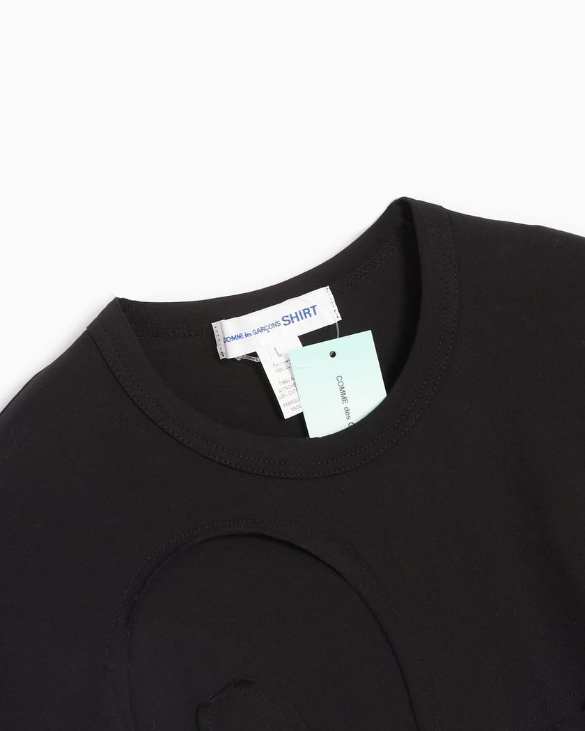 Comme Des Garçons Shirt Patch Detail Men's Knit T-Shirt Black FJ 