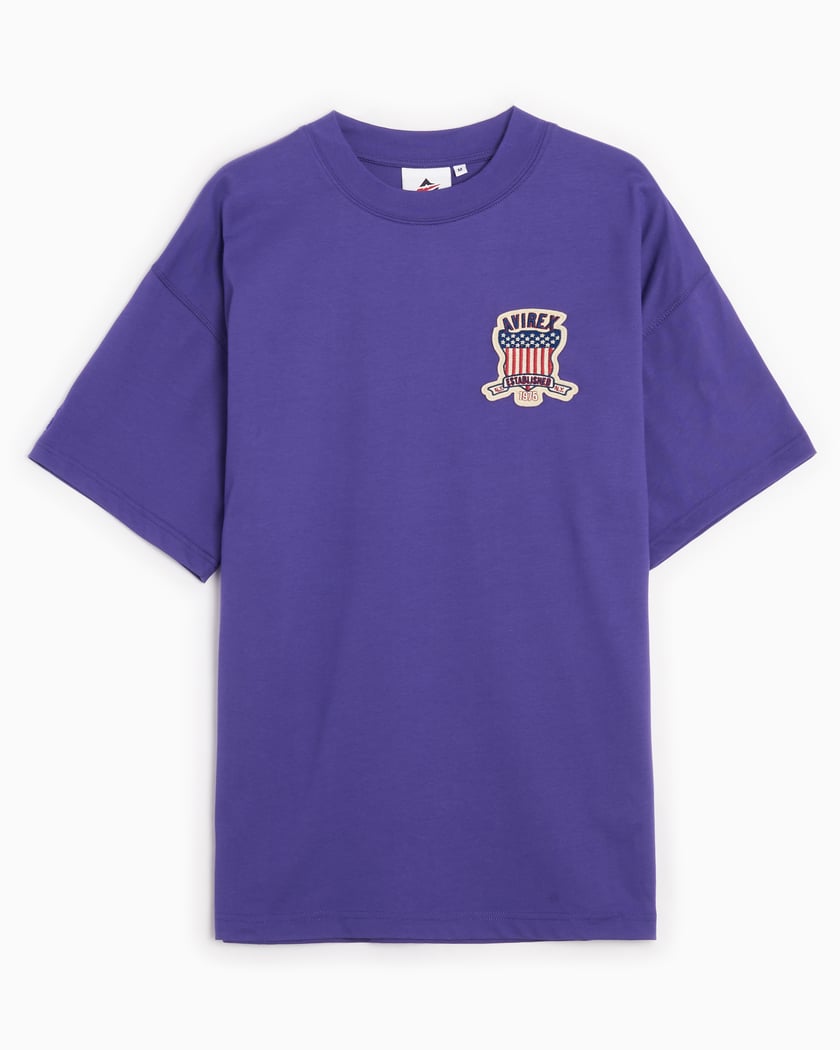 Avirex Mielec Men's T-Shirt Purple V1E00097-Lavender
