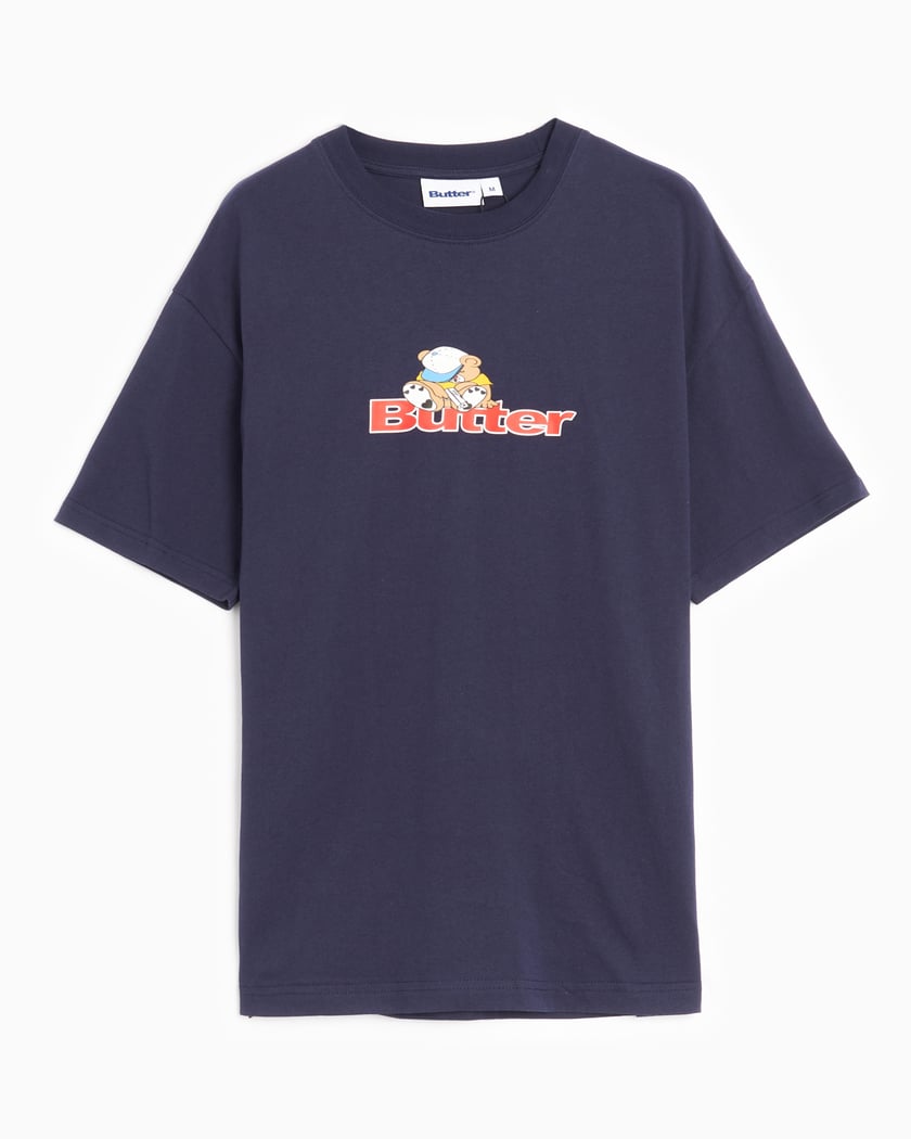 Butter Goods Teddy Logo Men's T-Shirt Blue BGQ3230103| Buy Online