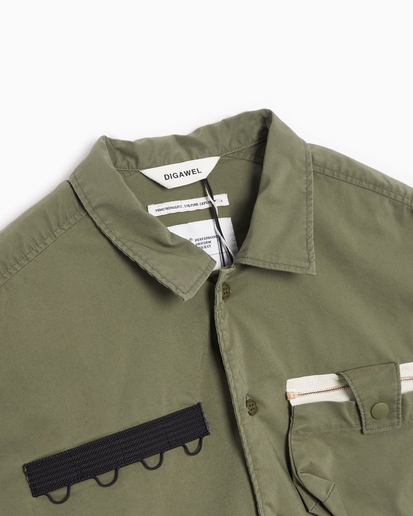 F/CE. 7 Pockets Men's Short Sleeve Shirt Green FSP02231U0001-Olive