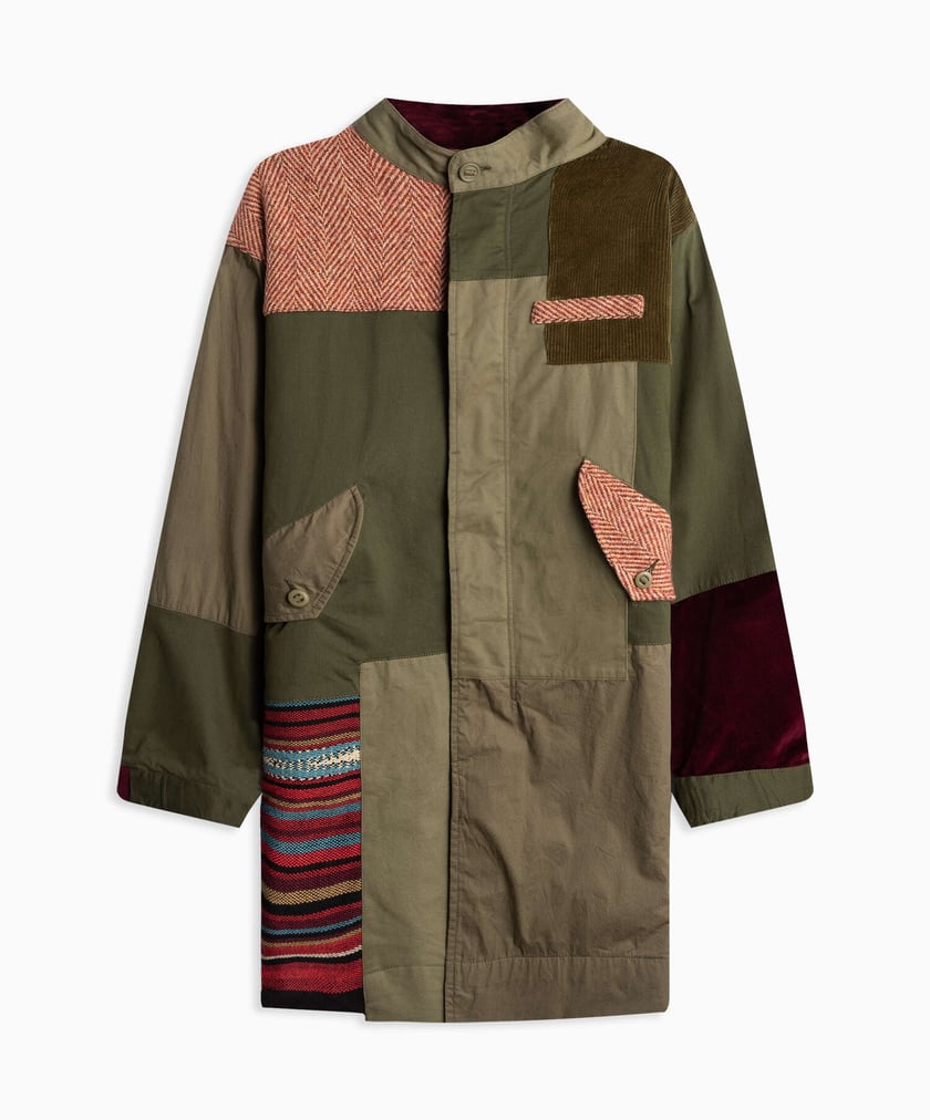 Maharishi M51 Overcoat- Hill Tribe Cotton Patchwork Men's Jacket 