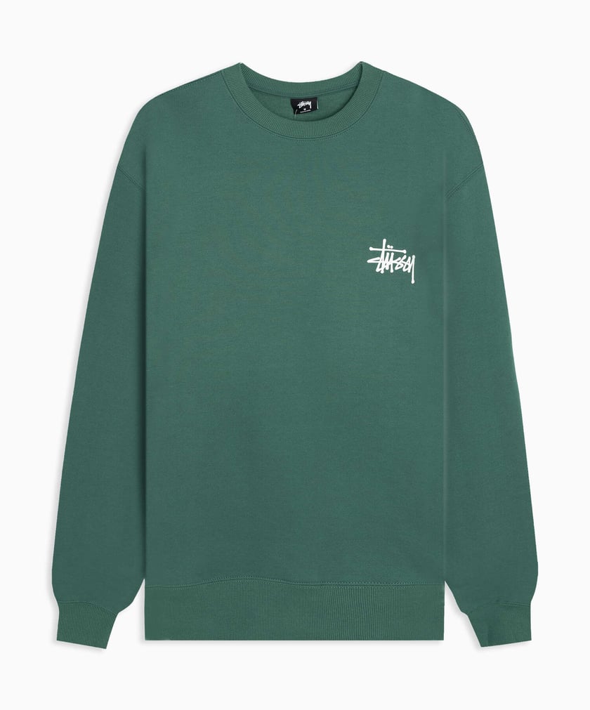 Stussy Basic Men's Sweatshirt Green 1914567-DGRE| Buy Online at