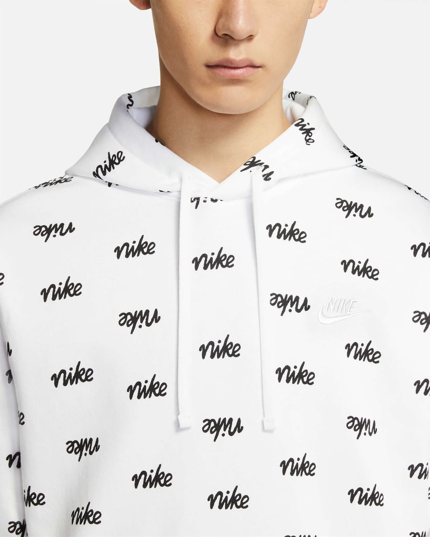 nike men's sportswear club bb script hoodie
