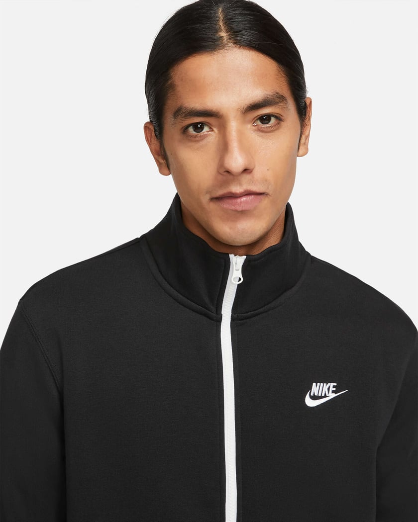 Nike Sportswear Club Brushed-Back 1/2 Zip Men's Sweatshirt Black DD4732 ...