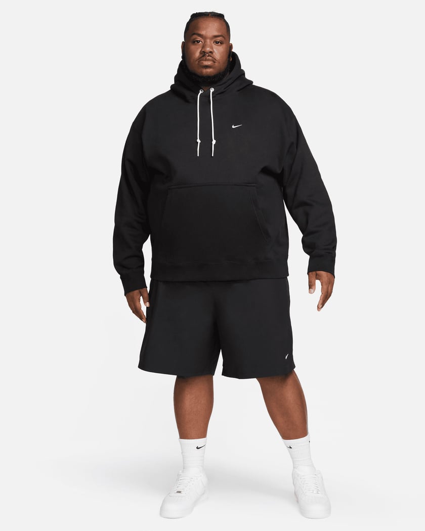 Nike Solo Swoosh Men's Fleece Hoodie Black DX1355-010| Buy Online at ...