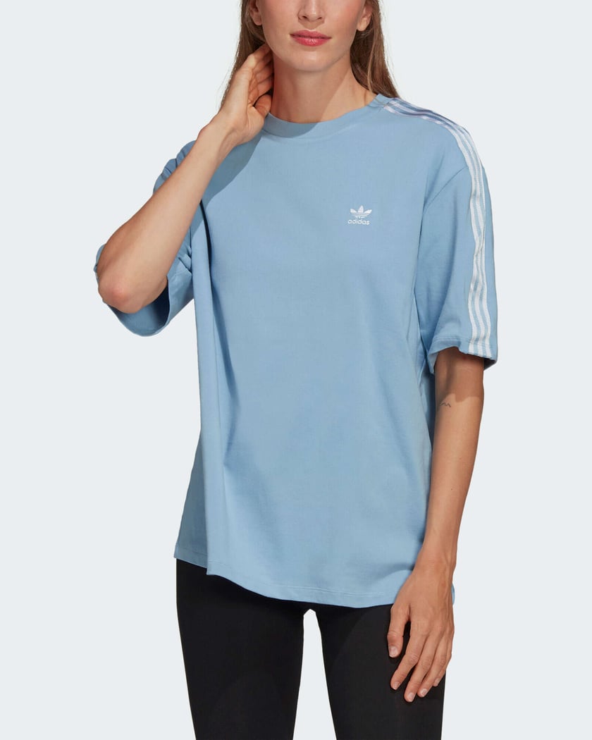 adidas Adicolor Classics Satin Tape Women's T-Shirt Blue H37809| Buy ...
